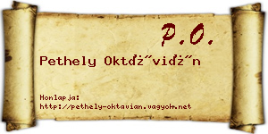 Pethely Oktávián névjegykártya